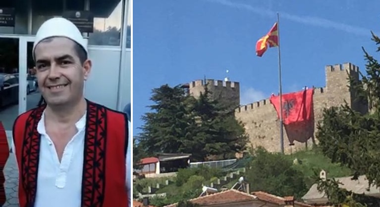 Косовецот кој го закачи знамето: Охрид е албански град!