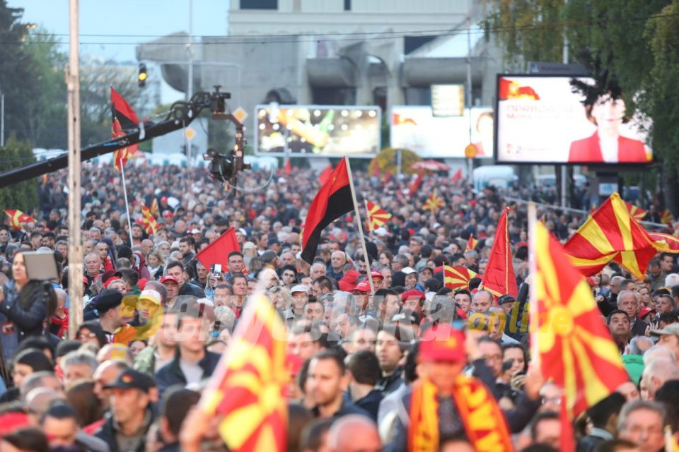 Централниот митинг на ВМРО-ДПМНЕ со далеку поголема гледаност од оној на СДСМ на Јутјуб