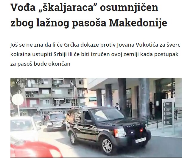 Вукотиќ од Шкаљарски клан уште од 2018 година имал макдонски пасош, тврди дека го набавил во Црна Гора