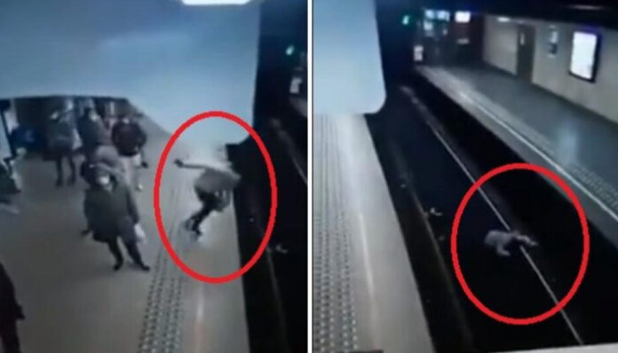 Маж намерно турна жена пред воз во метрото во Брисел