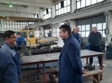 Директорот на ЈП Водовод и канализација, Златко Перински во работна посета во сервис-Бутел