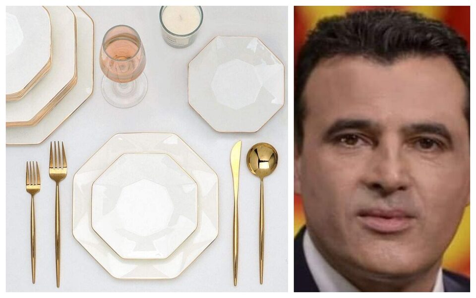 Чинии со златна линија 88 евра парче, нож од 10 евра – Владата ја подновува кујната за новиот премиер