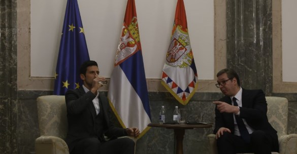 „Мојата врска со Србија од ден на ден е сѐ посилна“: Се направи спот за средбата на Вучиќ и Ноле