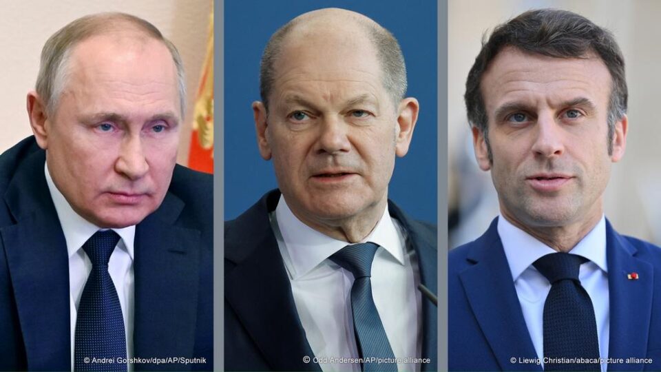Макрон и Шолц повикале на итен прекин на огнот, Путин побарал да извршат притисок на Украина