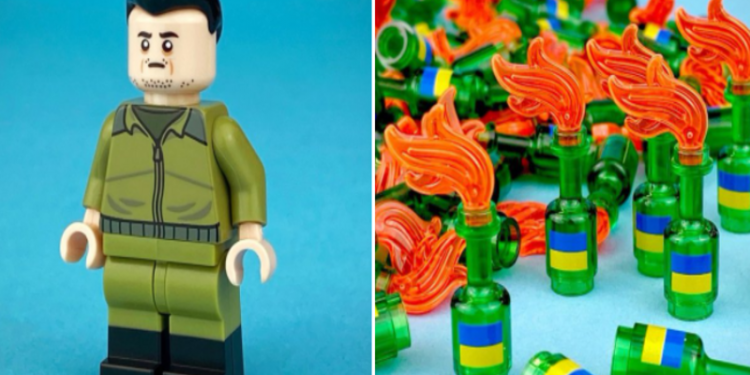 Со продажба на „Лего“ фигури на Зеленски и молотови коктели собрани 16.000 долари за помош на Украина