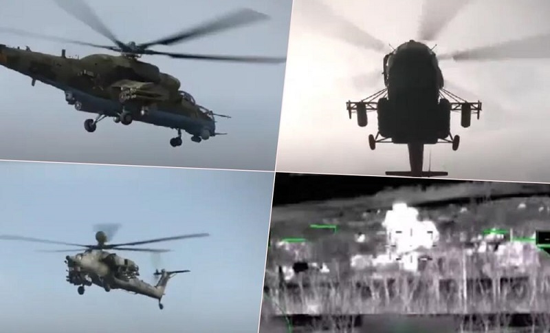 Вака изгледа делувањето на руските хеликоптери против украинските оклопни единици