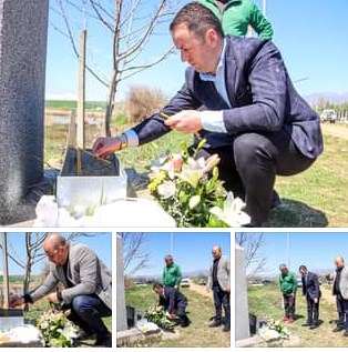 10 години од убиството кај Смилковско езеро: Градоначалниците на Гази Баба и на Бутел положија цвеќе