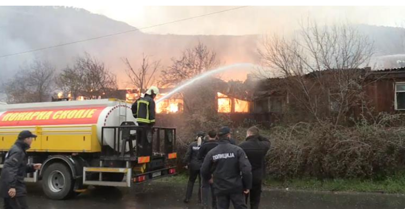 Пожар во Пржино, се шири чад над Скопје: Се запали напуштено училиште