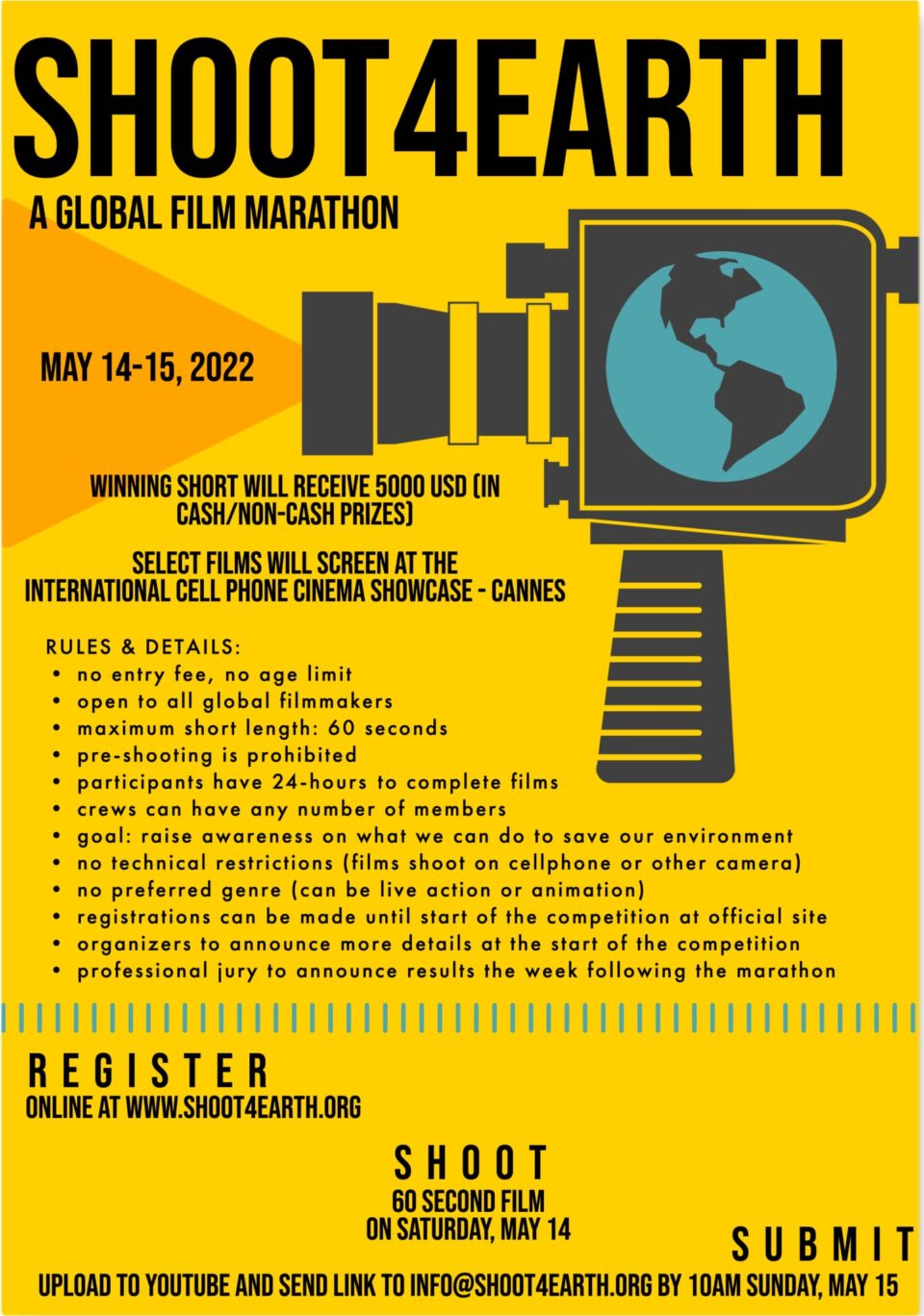 24-часовен светски маратон за снимање едноминутни филмови на14 и 15 мај