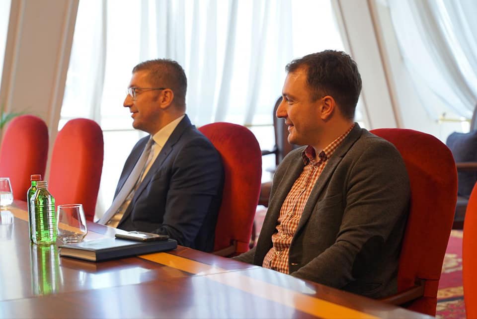 Мицкоски и Андоновски на средба со Мајк Зафировски, ко-основач на „Македонија 2025“ и високи претставници на оваа организација