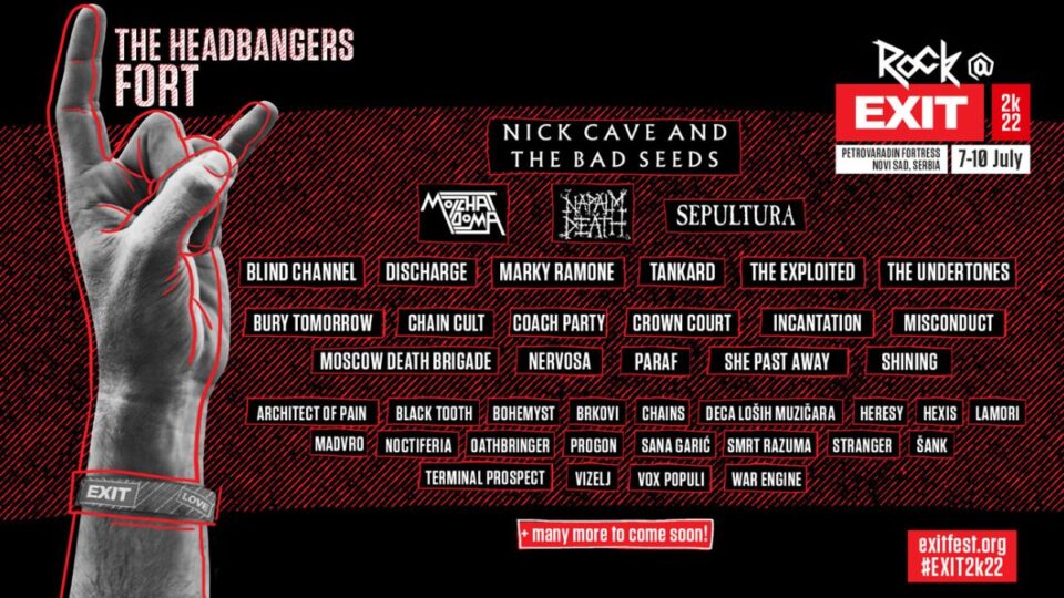 Nick Cave, Sepultura, Napalm Death и The Exploited го предводат гитарскиот звук на „Егзит“