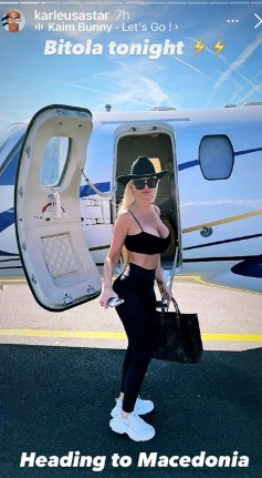 Jeлена Карлеуша со приватен авион леташе за Битола