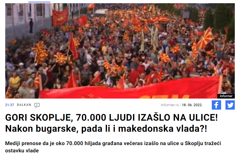 Информер: Гори Скопје, дали по бугарската паѓа и македонската Влада?