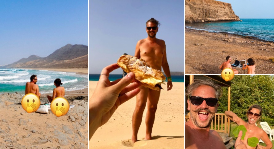 Од Тајланд, преку Калифорнија до Бразил и Хрватска: Пар од Белгија патува низ светот и секаде се сликаат голи