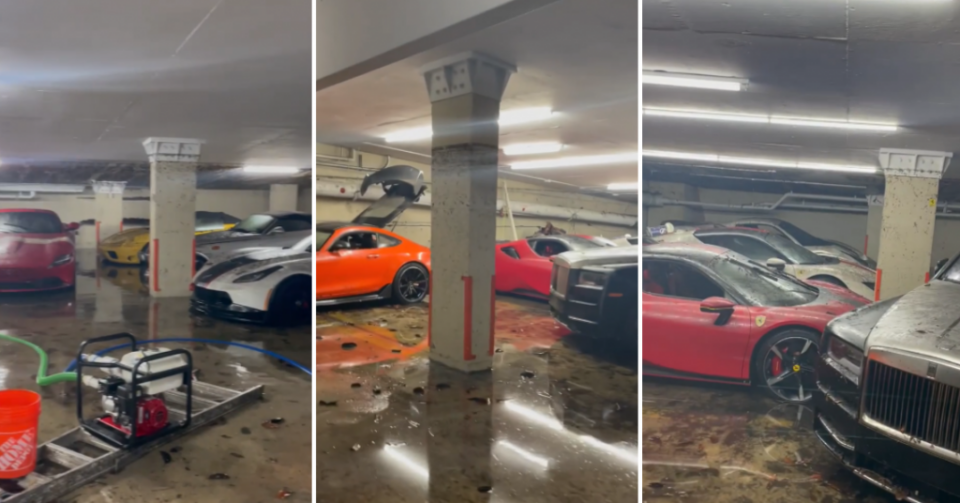 Како изгледаат потопени милиони: Во поплавена гаража засекогаш уништени десетина луксузни возила