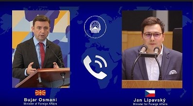 Телефонски разговор Османи – Липавски: Чешка е подготвена за брз старт на преговорите по одобрување на европскиот предлог