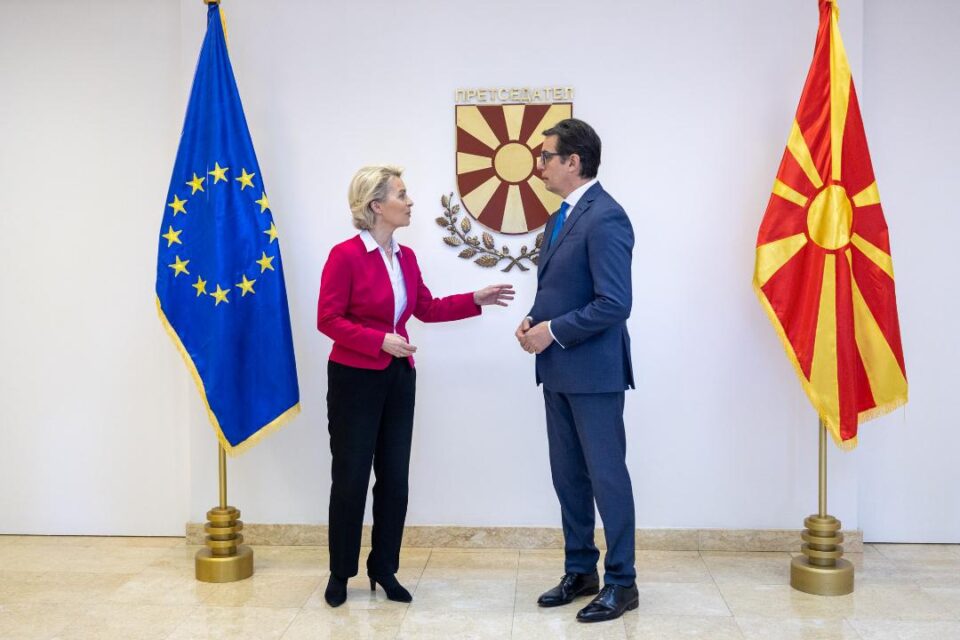 Фон дер Лајен кај Пендаровски, претседателот порача: македонскиот јазик и идентитет мора да бидат гарантирани од ЕУ