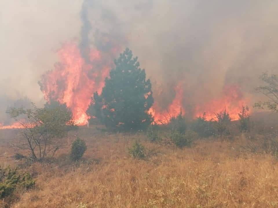 Запалена депонија кај селото Могорче во општина Дебар