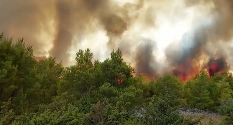 Голем пожар кај Шибеник- на терен над 50 пожарникари