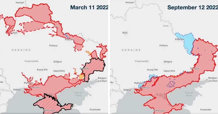 Објавена е мапа која покажува колкава територија ослободија Украинците