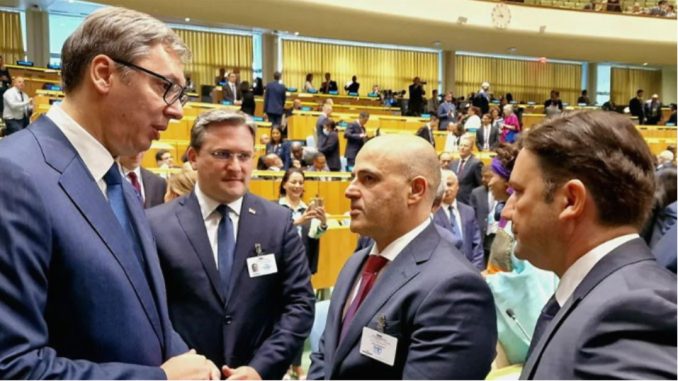 Неформална средба на Вучиќ со Ковачевски на отворањето на Генералното собрание на ОН
