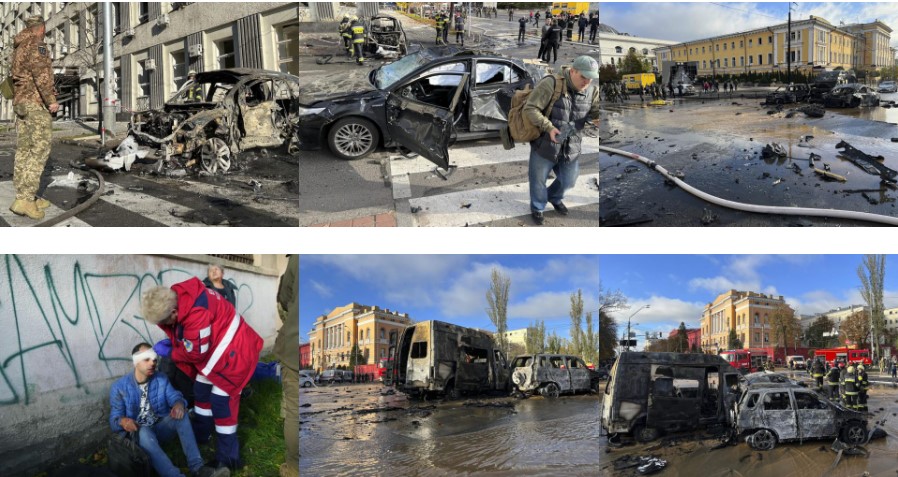 Воздушна тревога во цела Украина: Најмалку 75 проектили истрелани во денешните напади во Киев, напади има во Херсон, Лавов, Запорожје