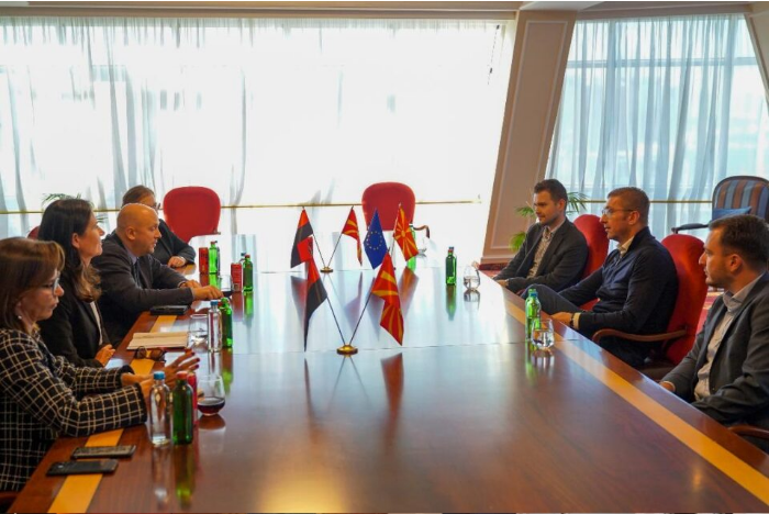 Мицкоски на средба со специјалниот претставник на земјите од Западен Балкан, Сарацин и амбасадорката на Германија, Холштајни