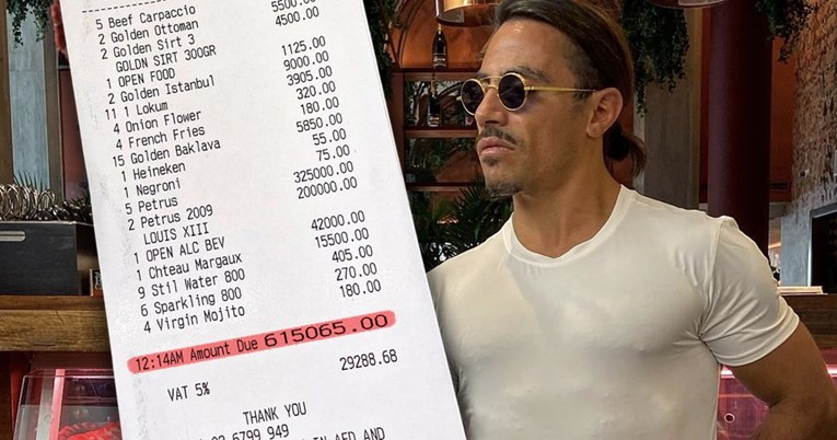Славниот турски готвач се пофали дека гости во неговиот ресторан направиле сметка од 170.000 долари