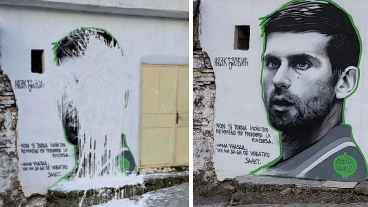 Гимназијалци заедно со професорите го спасија графитот на Ѓоковиќ на Косово