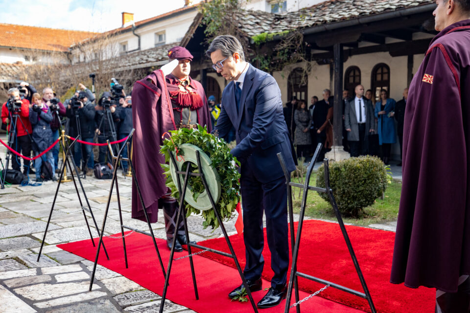 Претседателот Пендаровски положи цвеќе по повод 151 годишнината од раѓањето на Гоце Делчев