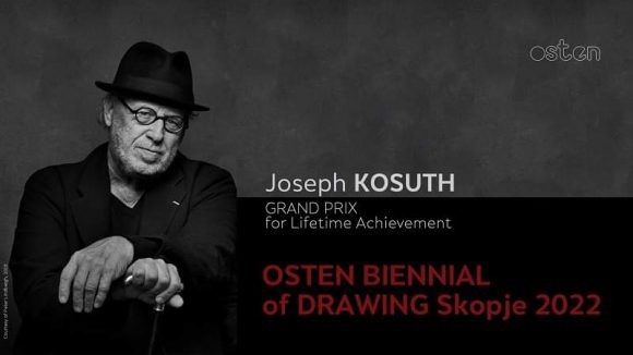Доделување на наградените уметници на ,,Остен”- Биенале на цртеж Скопје 2022