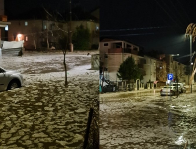 Во Струмица вода на улица: Силно невреме го зафати градот