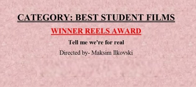 „Кажи ми дека сме за стварно“ на Максим Илковски најдобар студентски фимл на филмски фестивал во Индија