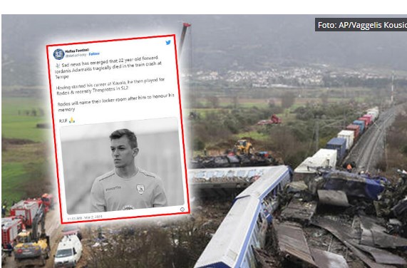 Грчки фудбалер загина во возот на смртта