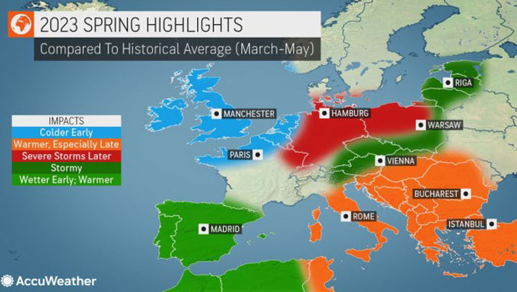 Бури на Балканот, поплави и снег: Акуведер прогнозира што ја чека Европа оваа пролет