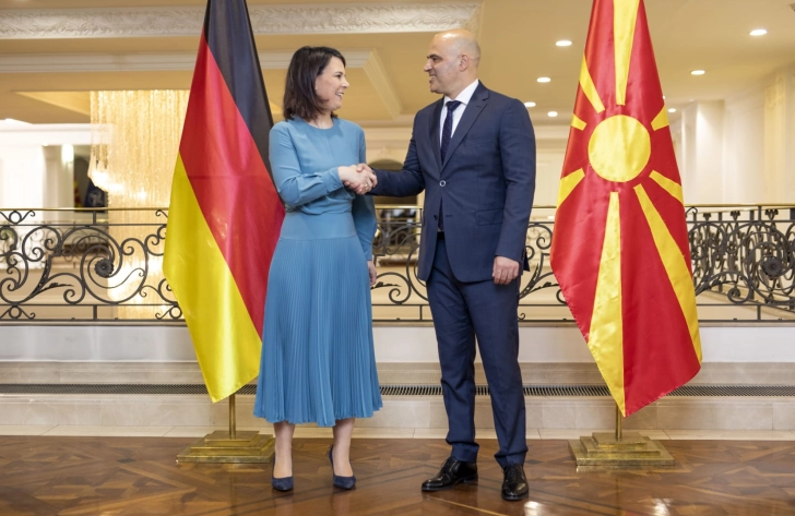 Ковачевски на средба со Бербок: Германија дава нова конкретна поддршка за следниот исчекор на Македонија во евроинтеграциите
