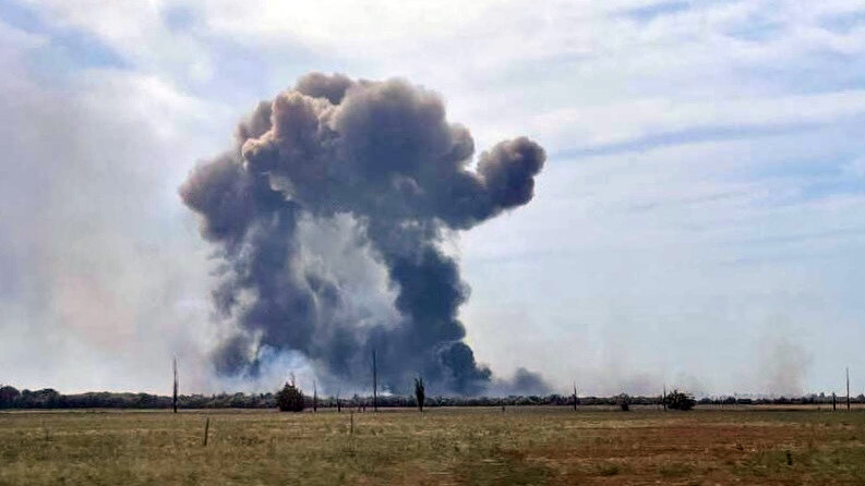 Експлозија во Харков: Се гледаат огромни облаци од црн чад