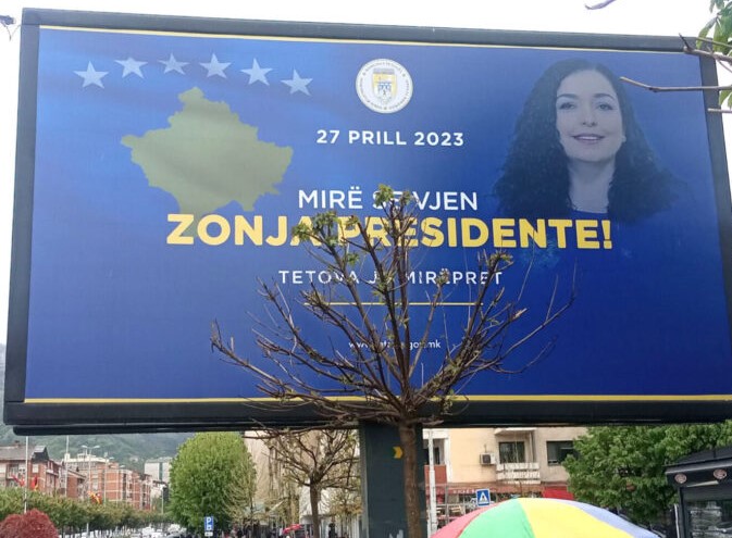 Чија претседателка е Османи и во која држава е дојдена? Срамен билборд во Тетово