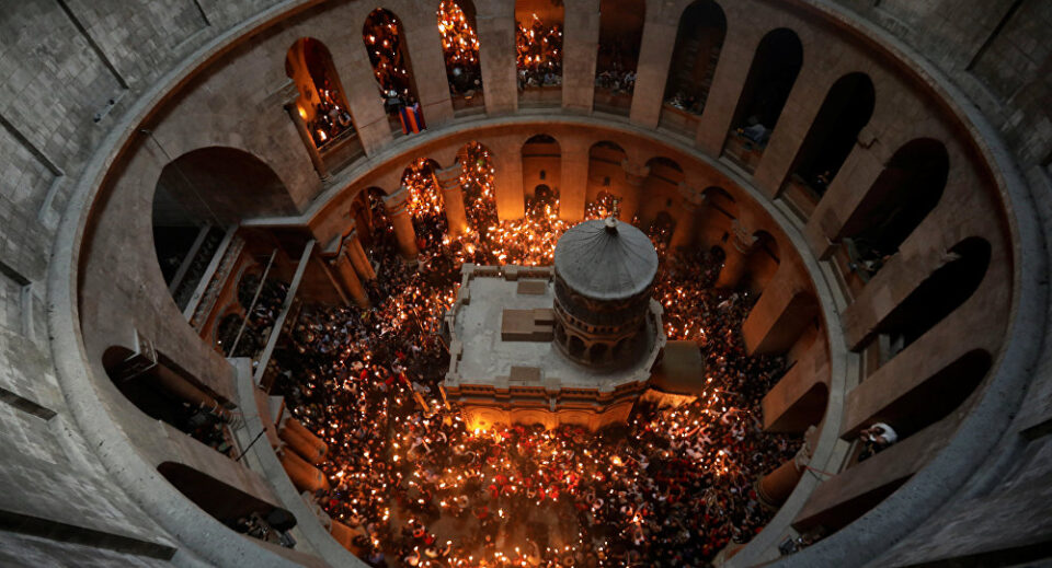 Државна и црковна делегација во посета на Ерусалим на преземањето на Благодатниот оган во Базиликата на Светиот гроб