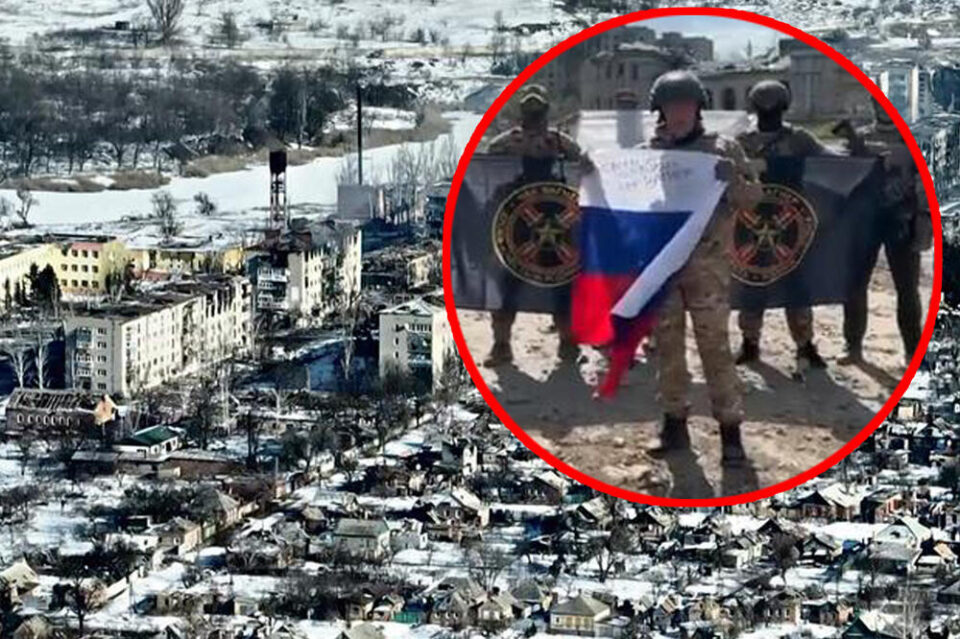 Пригожин го развиори руското знаме во Бахмут