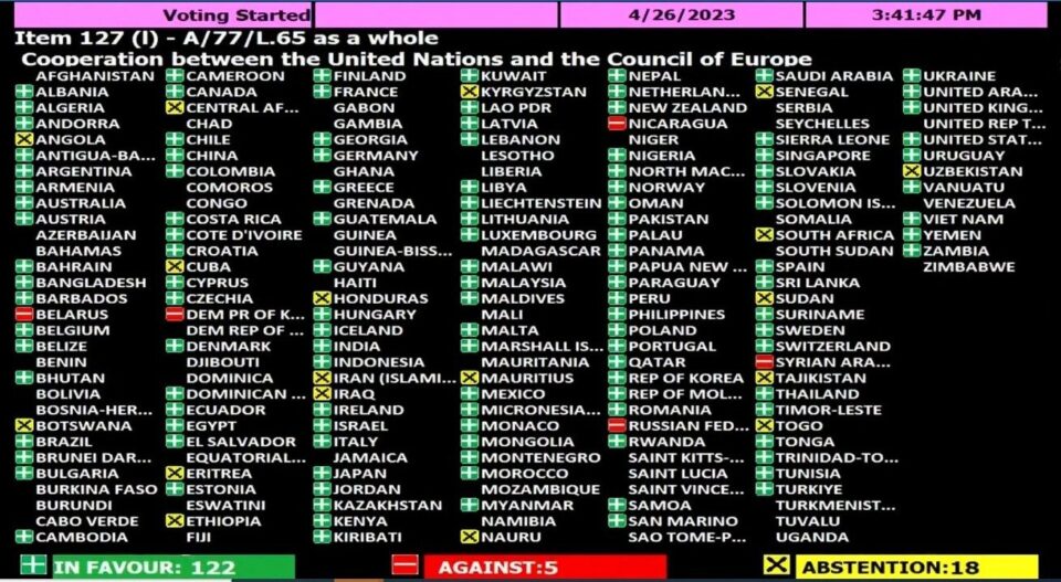 Кина во ОН гласаше за резолуција во која Русија е означена за „агресор“ во Украина