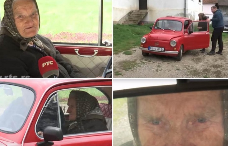 Ја остварува животната желба: Внук ја учи да вози својата баба која има 81 година