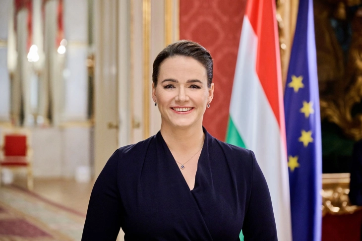 Унгарската претседателка Новак в четврток во посета на Албанија
