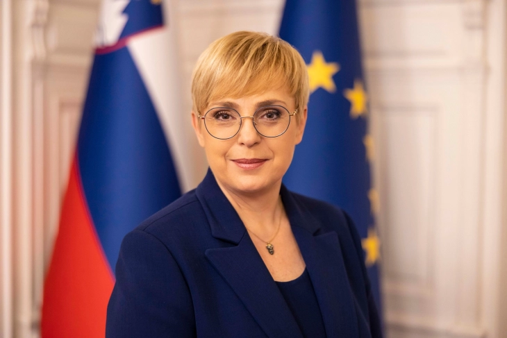 Словенечката претседателка Наташа Пирц Мусар во официјална посета на Македонија