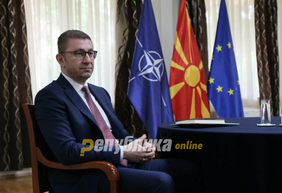 Мицкоски: ВМРО-ДПМНЕ е подготвен да влезе во влада со СДСМ и останатите, но без ДУИ