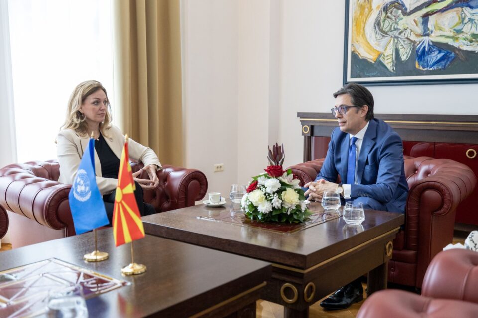 Средба на претседателот Пендаровски со Ивана Живковиќ, регионална директорка на УНДП
