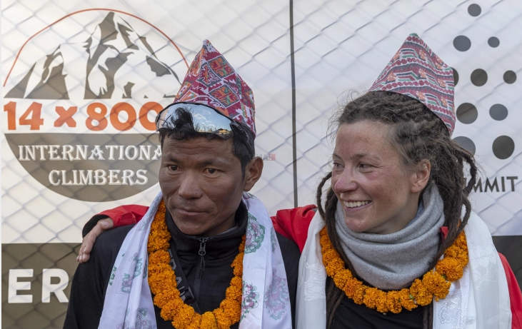 Норвежанката Кристин Харила и нејзиниот водич Тенџин Шерпа за 92 дена ги искачија 14-те највисоки врвови во светот