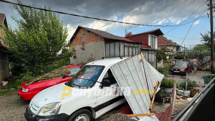 Фото галерија од невремето во Скопје