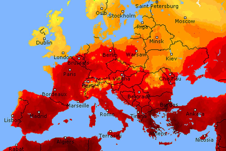 Пеколно топло низ Европа: Во Италија и Шпанија температурата е речиси 50°C