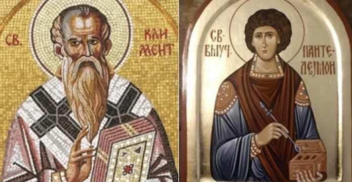 Денеска славиме два големи светци, Климент и Пантелејмон